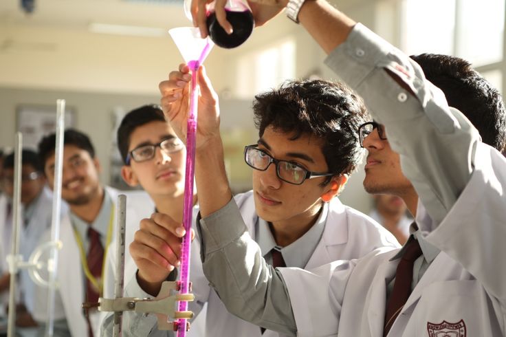 students in the chemistry lab
